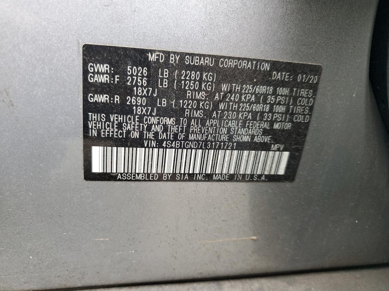 2020 Subaru Outback - Image 12