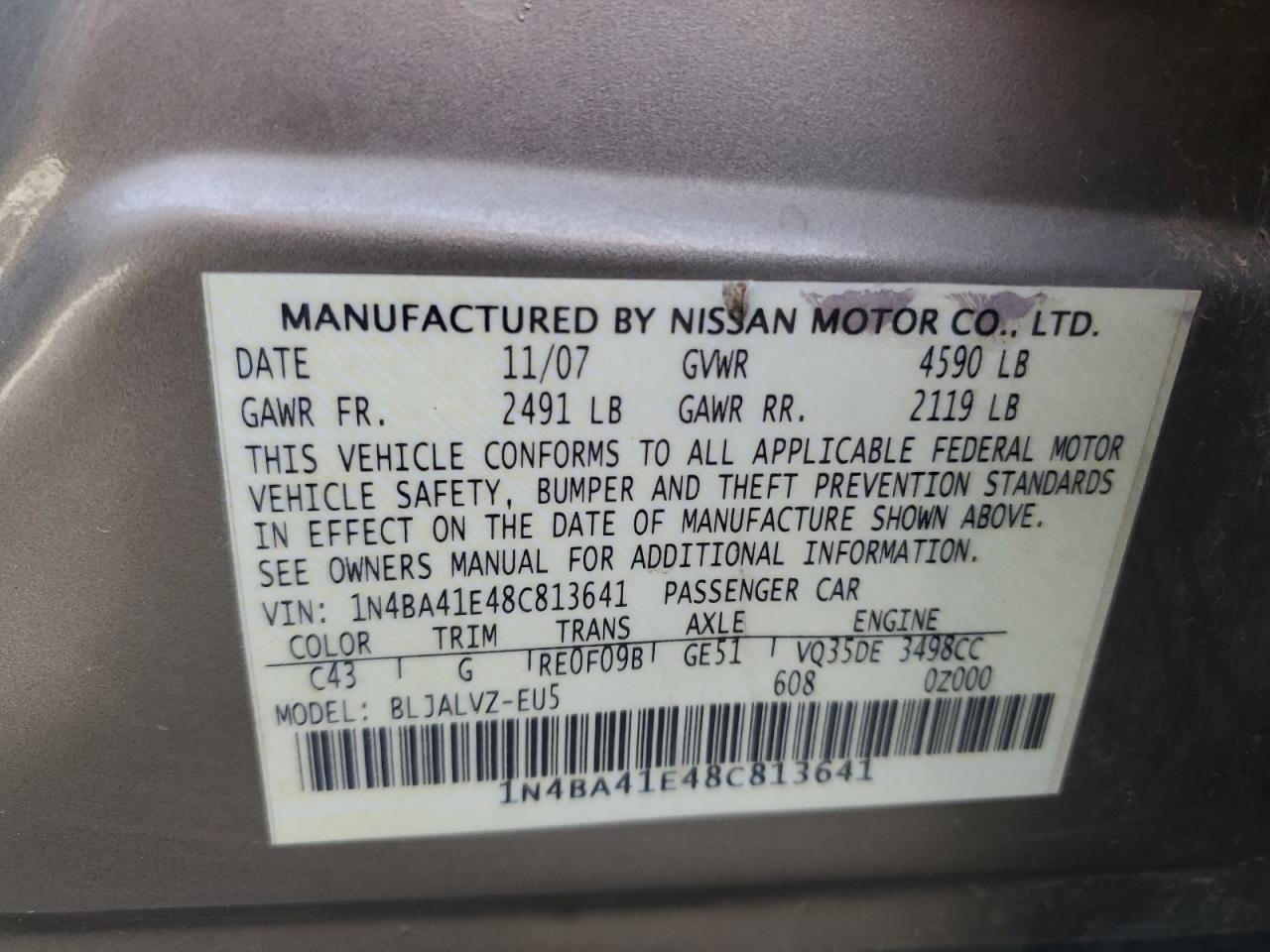 2008 Nissan Maxima - Image 12