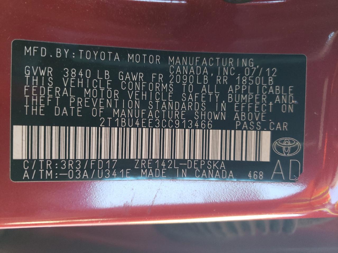 2012 Toyota Corolla - Image 12