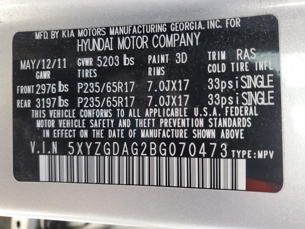 2011 Hyundai Santa Fe - Image 13