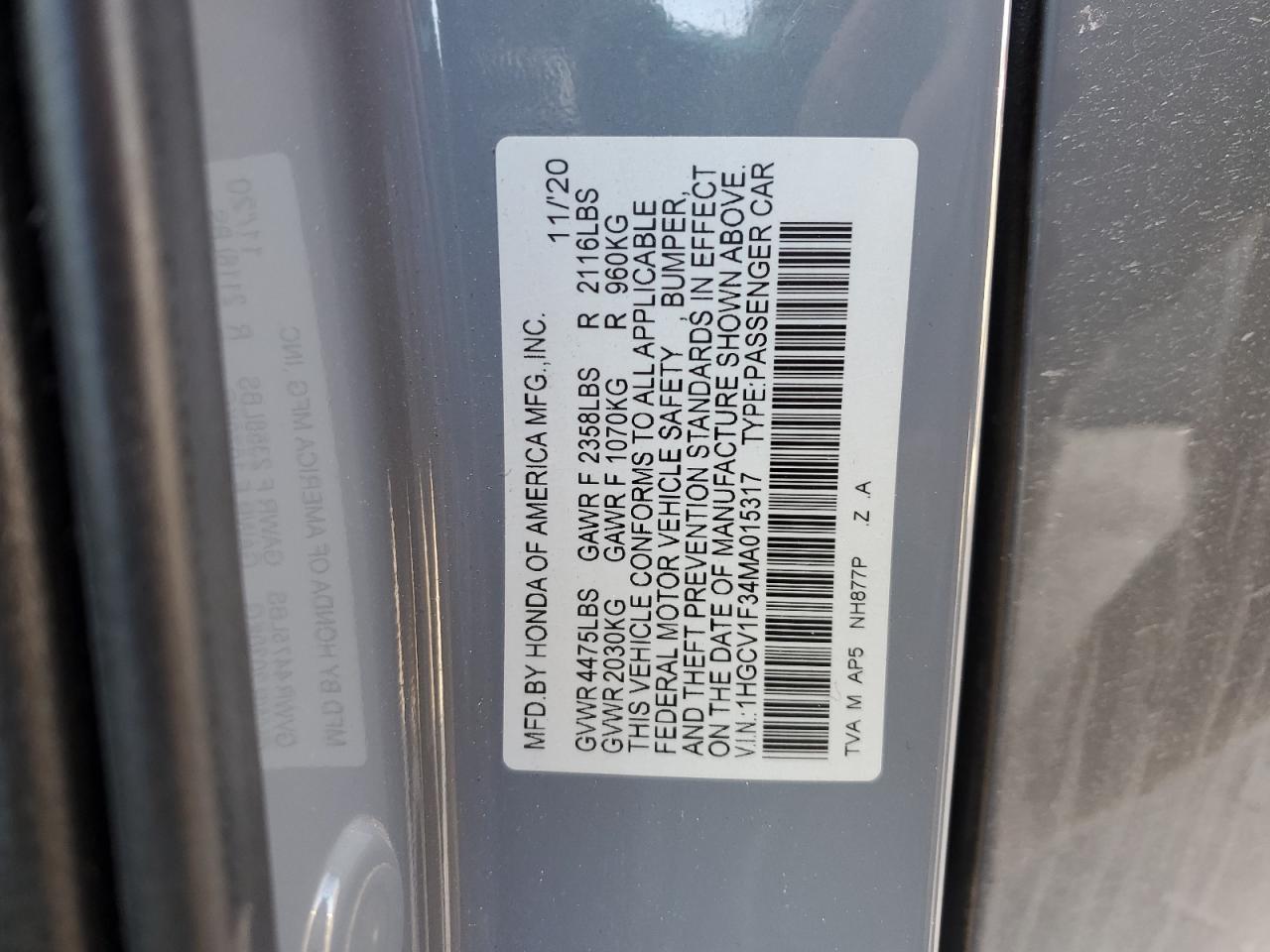 2021 Honda Accord - Image 14