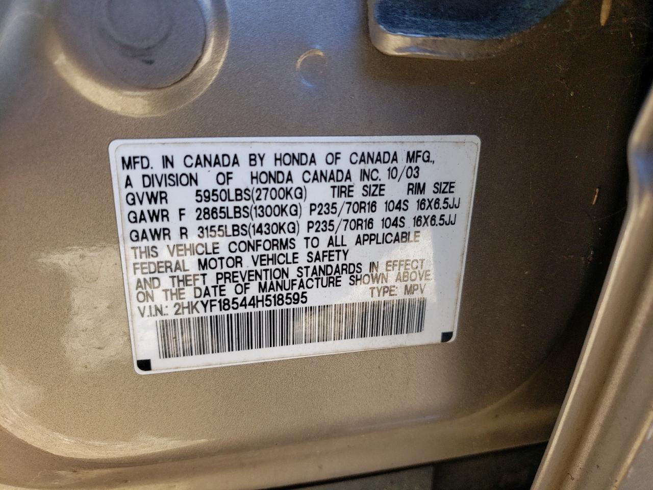 2004 Honda Pilot - Image 14