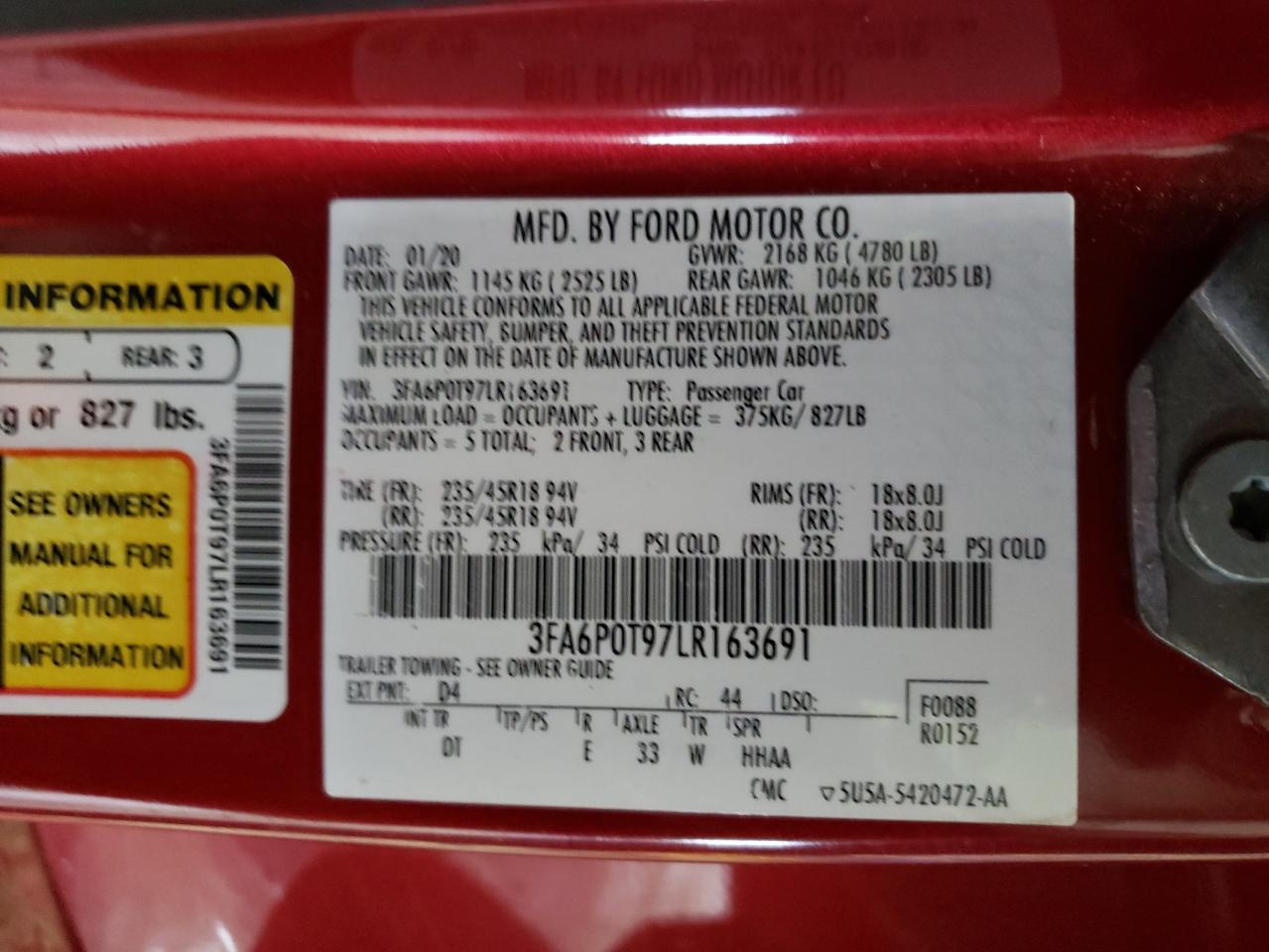 2020 Ford Fusion - Image 12