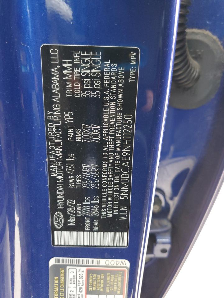 5NMJBCAE9NH112250 2022 HYUNDAI TUCSON - Image 14