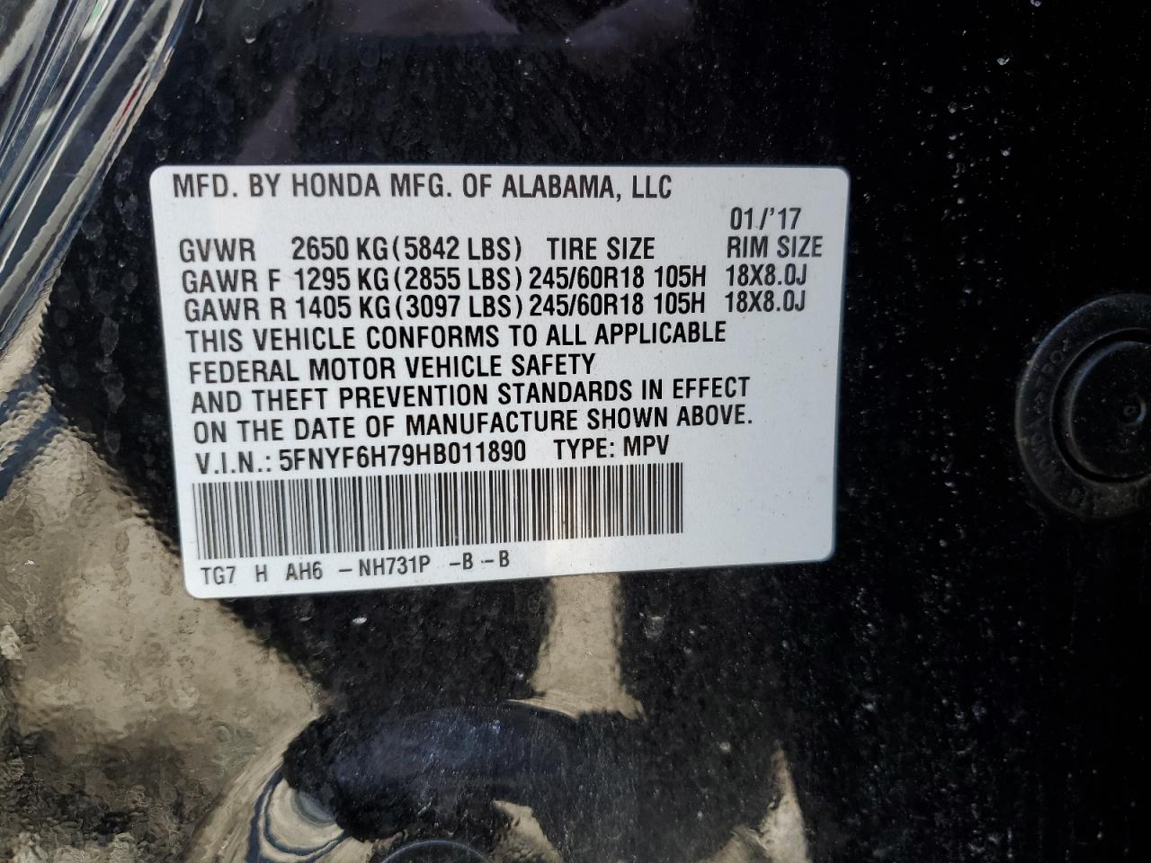 2017 Honda Pilot - Image 13