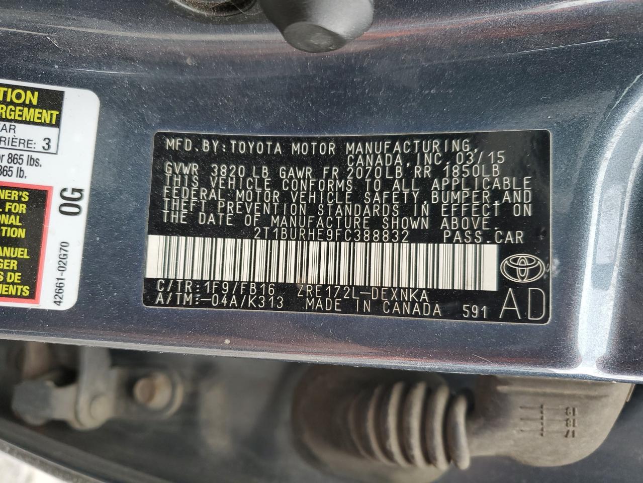 2015 Toyota Corolla - Image 12