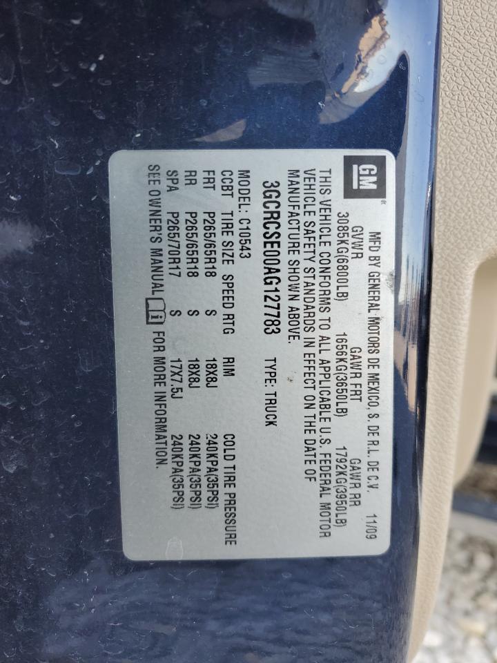 2010 Chevrolet Silverado C1500 Lt VIN: 3GCRCSE00AG127783 Lot: 42103505