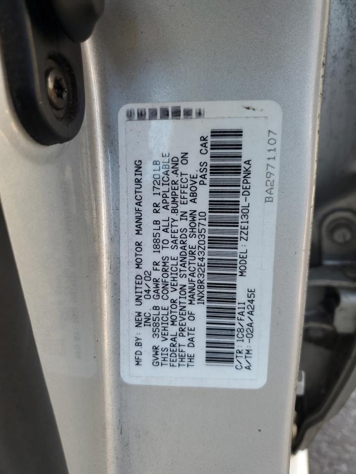 2003 Toyota Corolla Ce VIN: 1NXBR32E43Z035710 Lot: 88326995