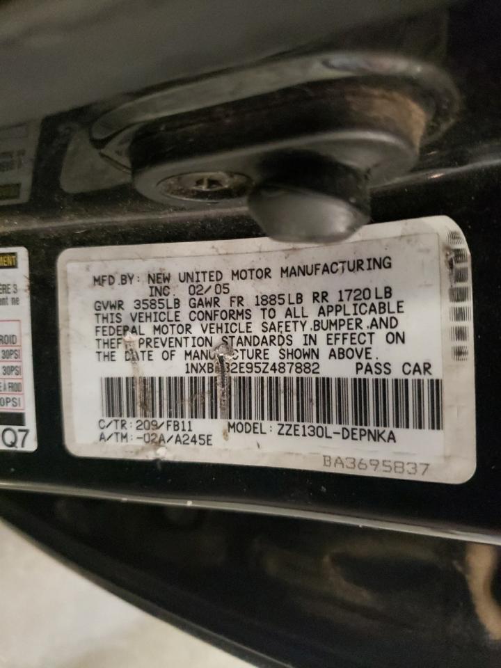 2005 Toyota Corolla Ce VIN: 1NXBR32E95Z487882 Lot: 88580115