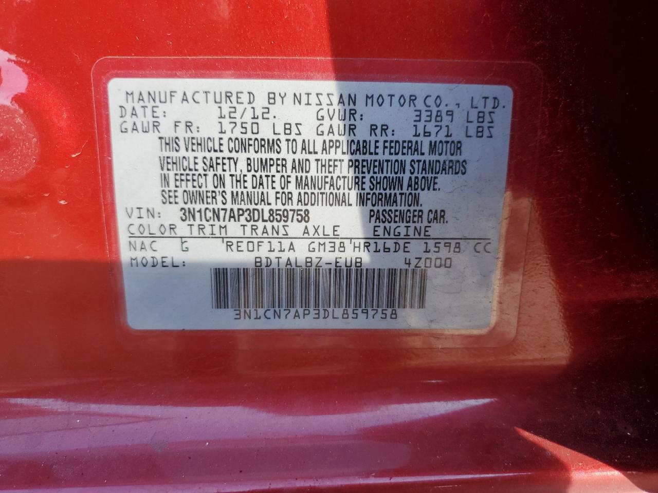 2013 Nissan Versa - Image 14