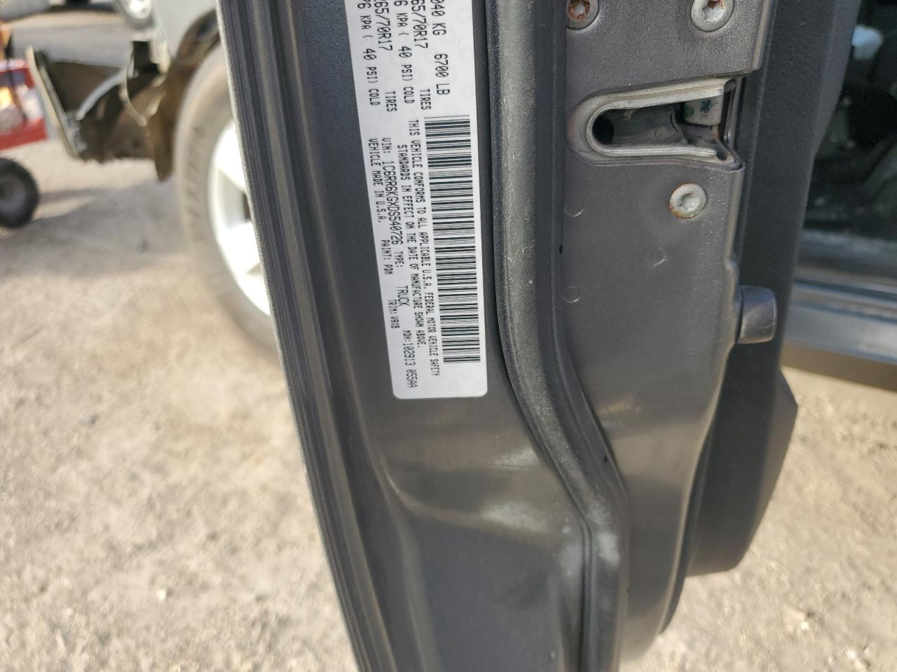 2013 Ram 1500 St VIN: 1C6RR6KGXDS540726 Lot: 87754685