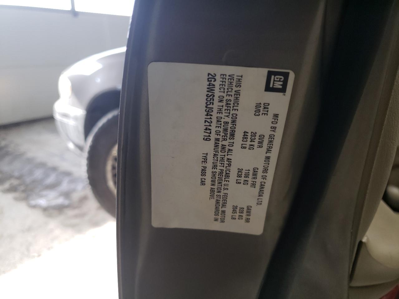 2004 Buick Century Custom VIN: 2G4WS55J941214719 Lot: 88653915