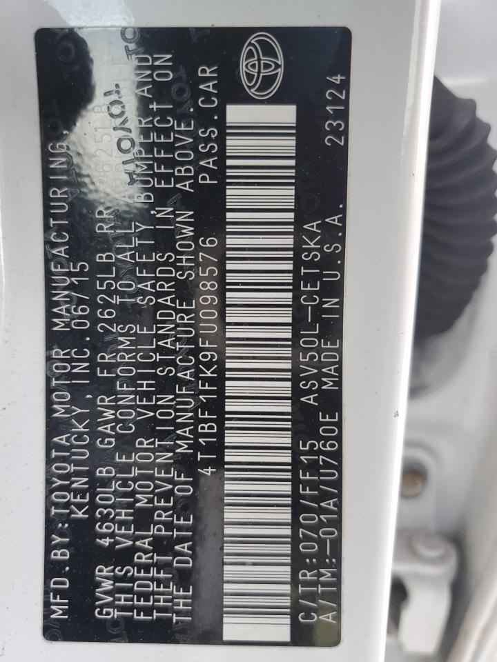 4T1BF1FK9FU098576 2015 TOYOTA CAMRY - Image 12