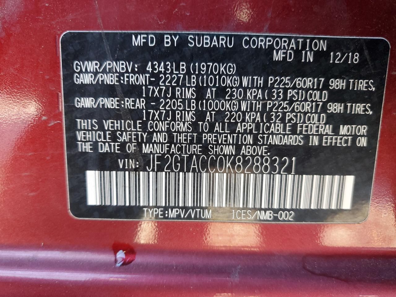 2019 Subaru XV - Image 14