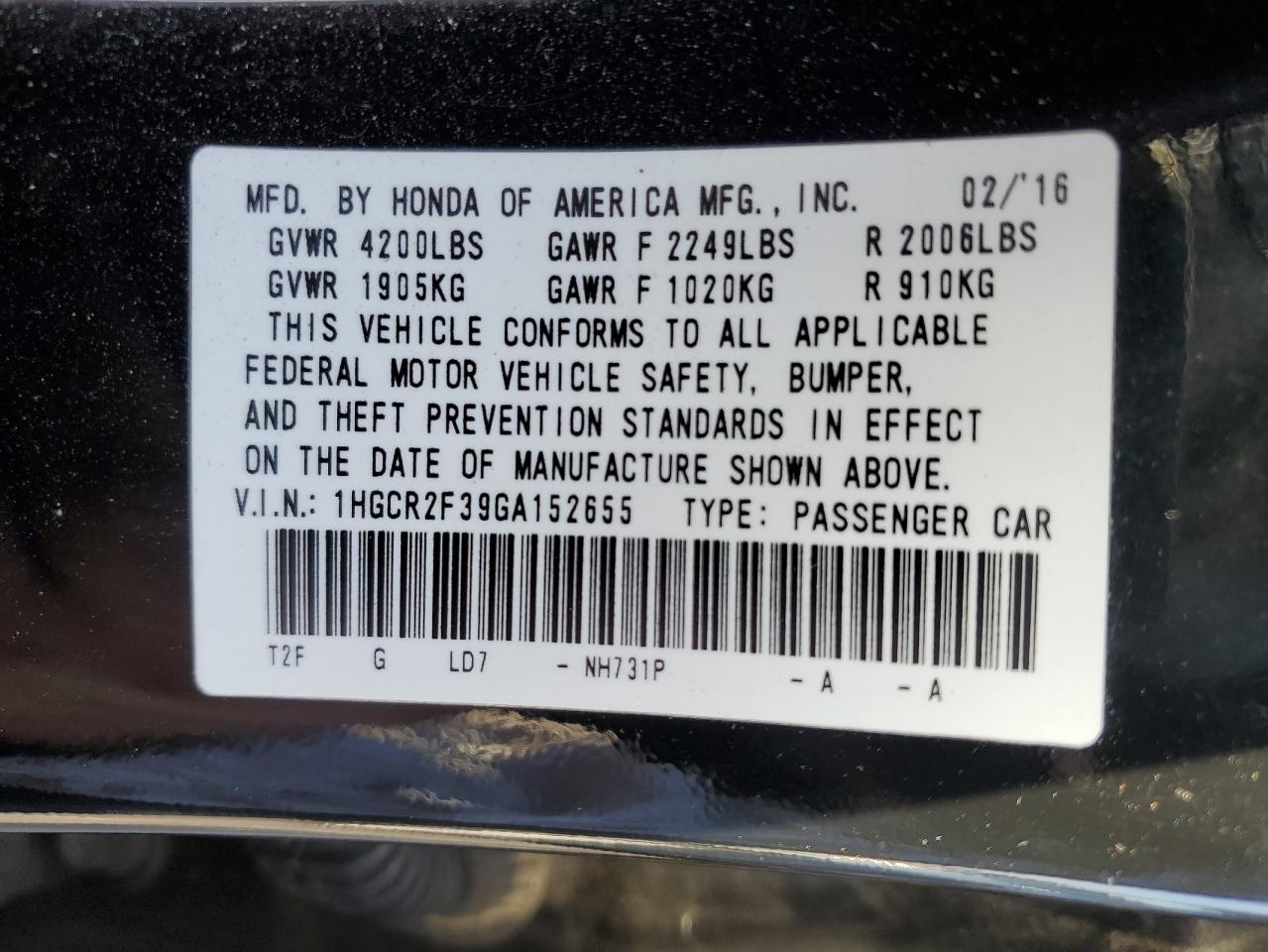 2016 Honda Accord - Image 13