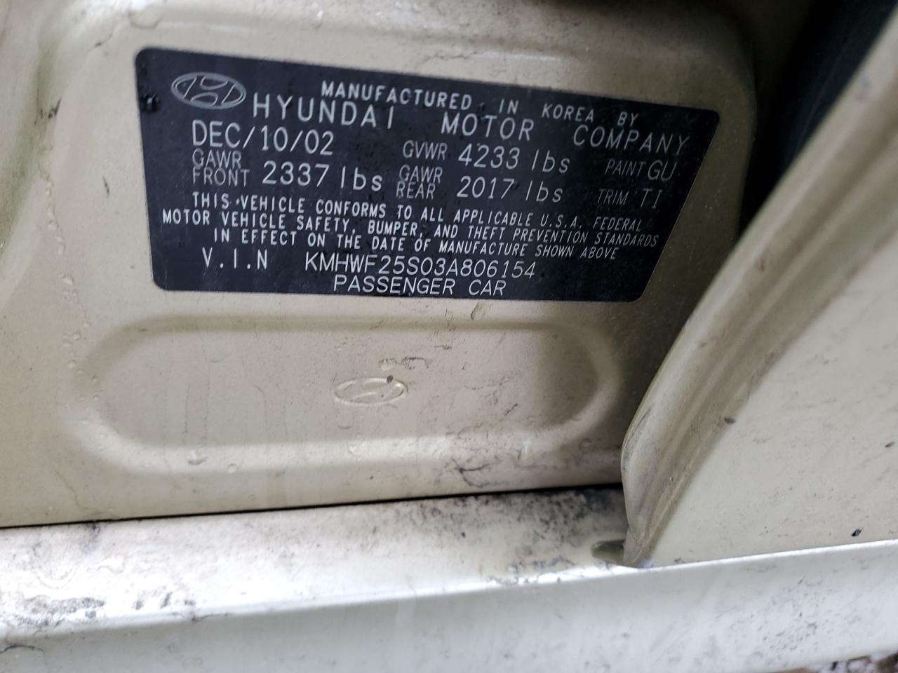 2003 Hyundai Sonata - Image 12