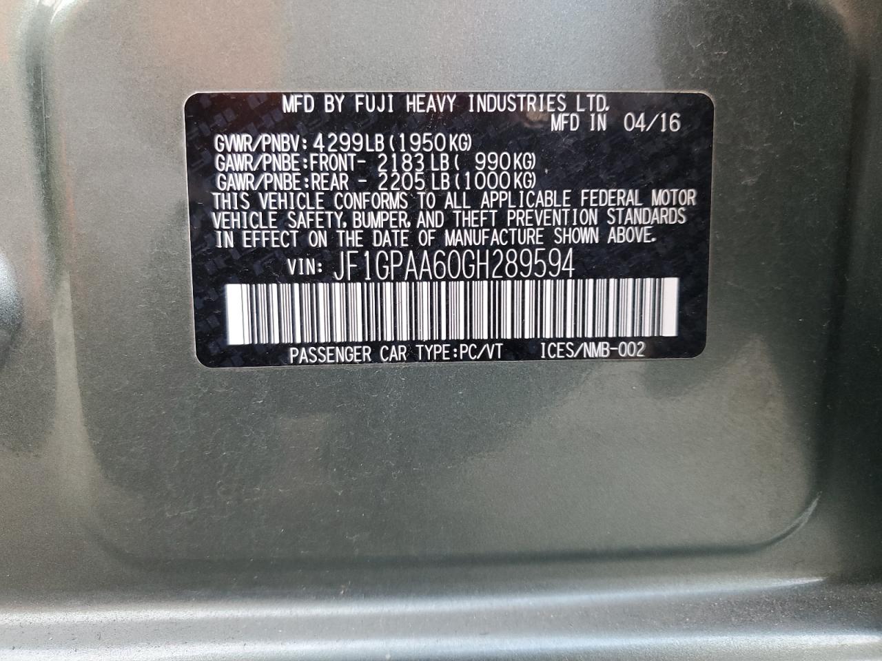 2016 Subaru Impreza - Image 12