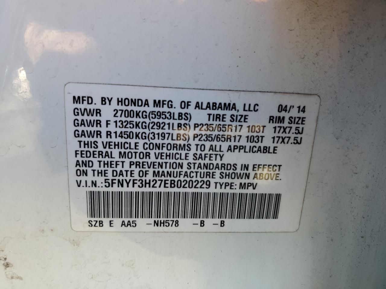 2014 Honda Pilot - Image 13