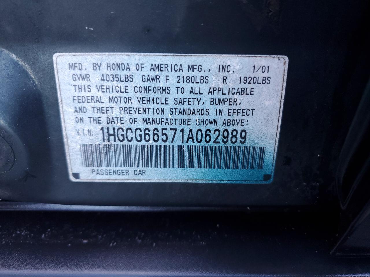 2001 Honda Accord - Image 12