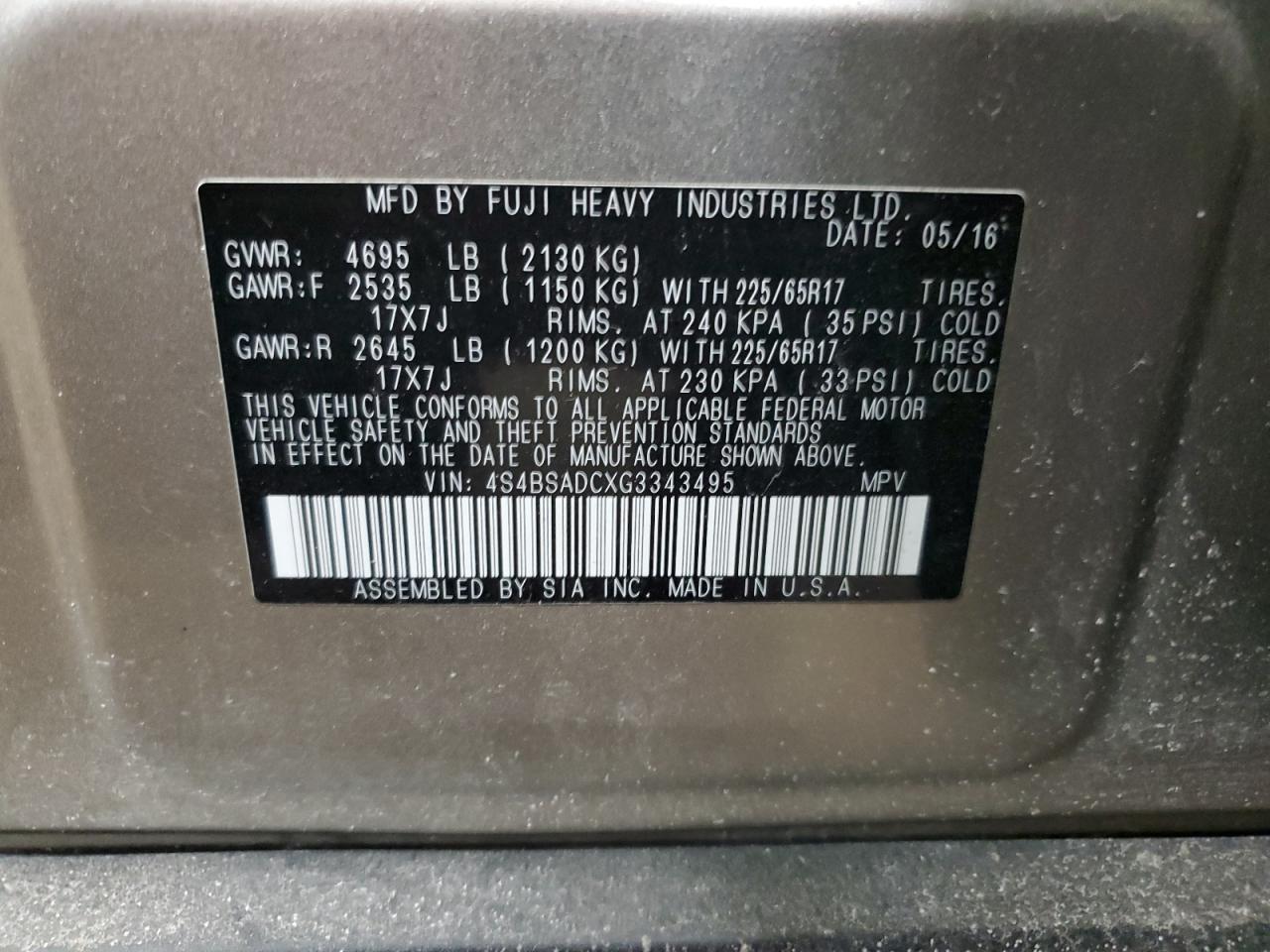 2016 Subaru Outback - Image 15