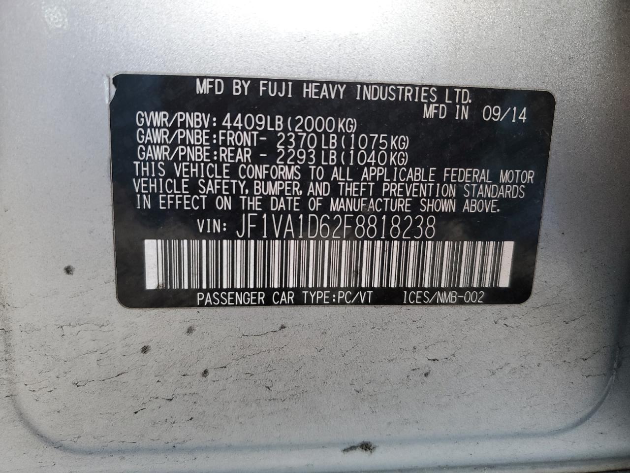 2015 Subaru WRX - Image 12