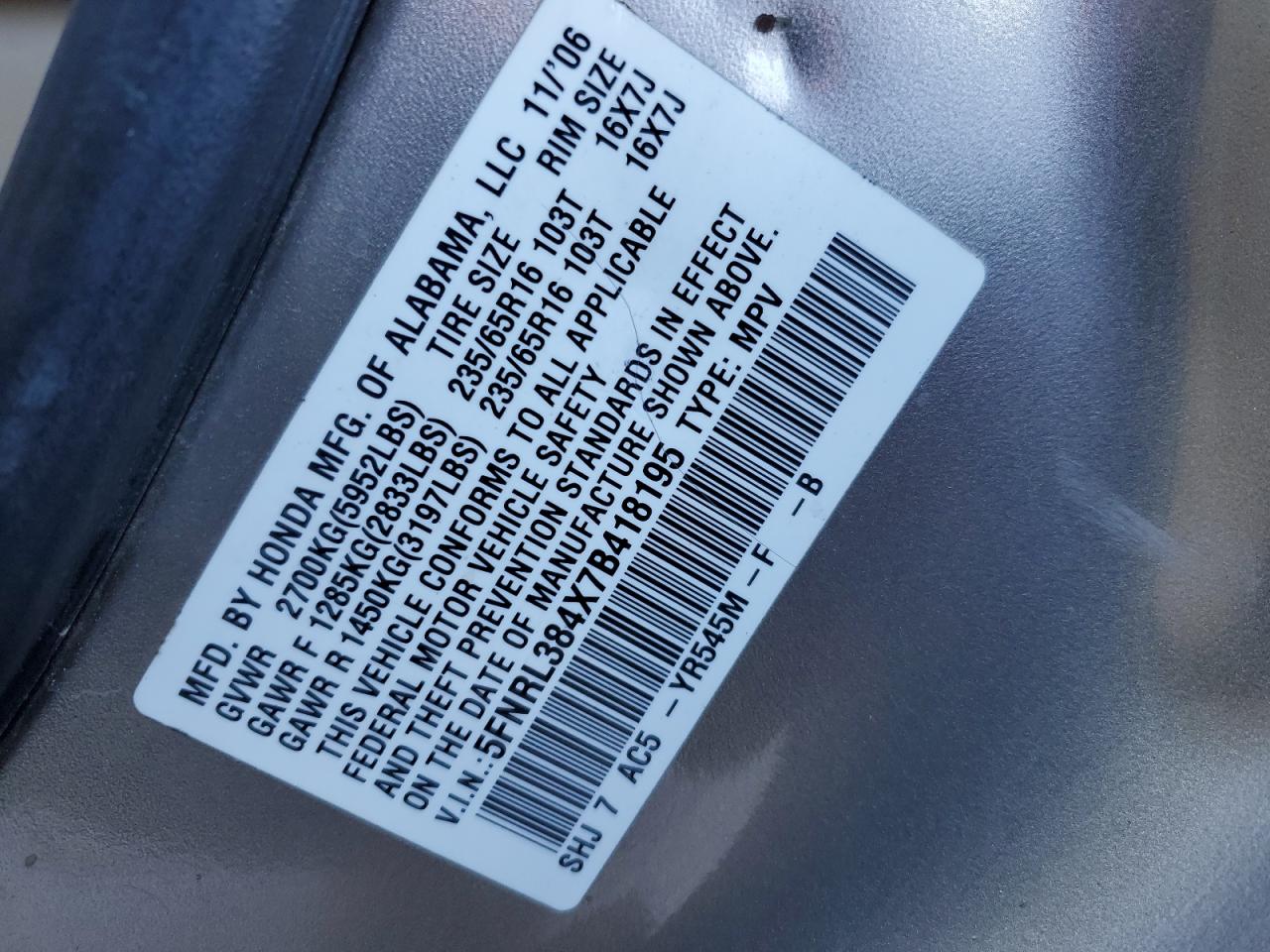 2007 Honda Odyssey - Image 13