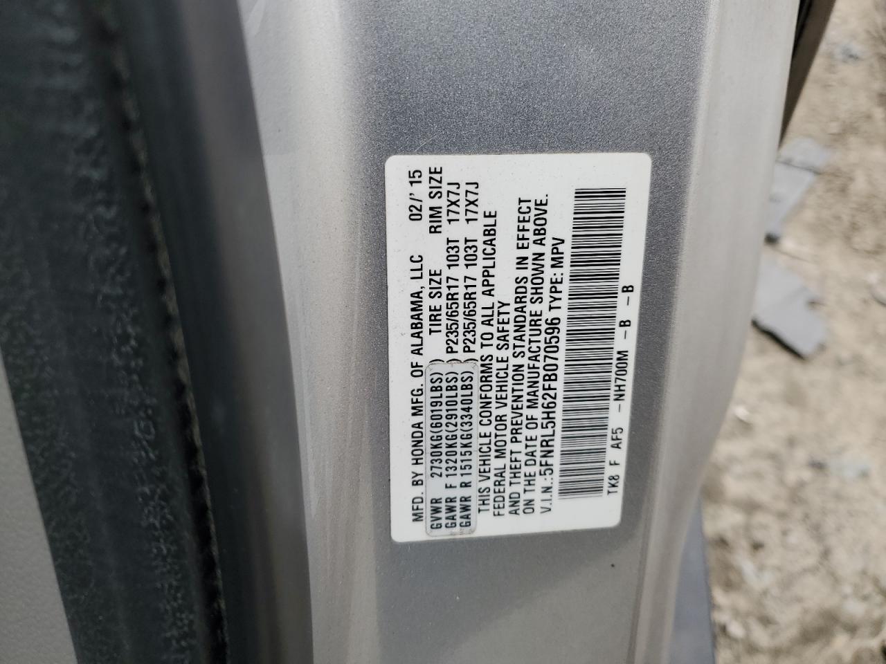 2015 Honda Odyssey - Image 13