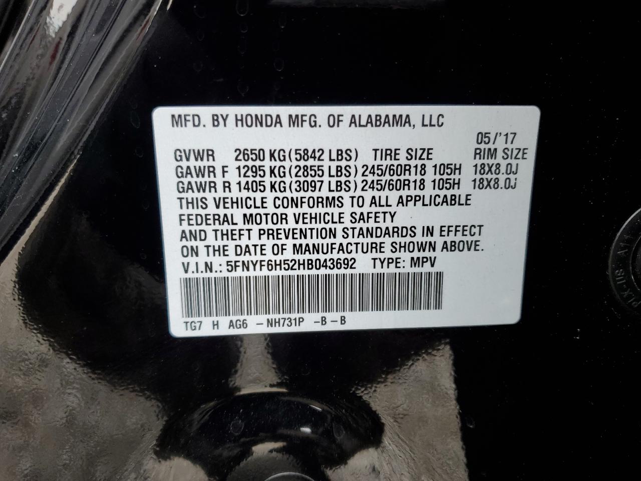 2017 Honda Pilot - Image 13
