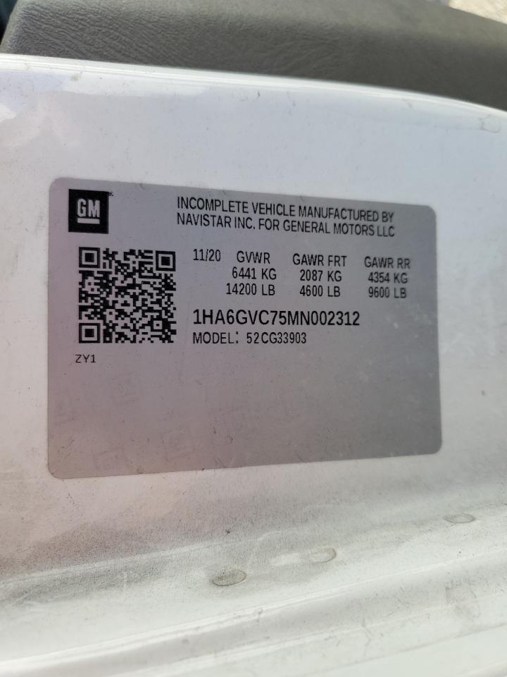 2021 Chevrolet Express G4500 VIN: 1HA6GVC75MN002312 Lot: 88656225