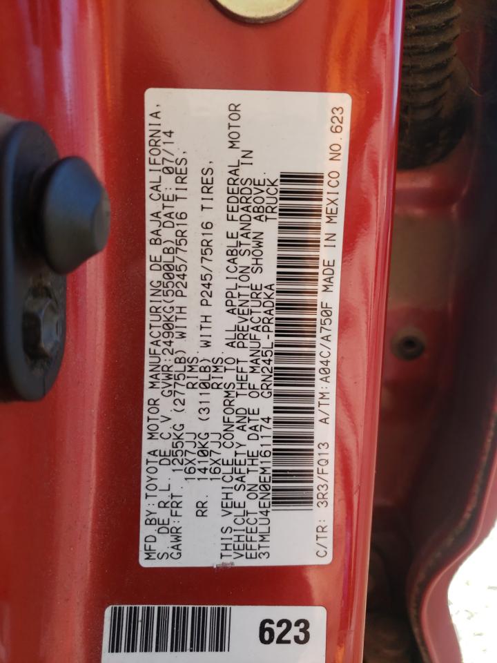 2014 Toyota Tacoma Double Cab VIN: 3TMLU4EN0EM161174 Lot: 88201945