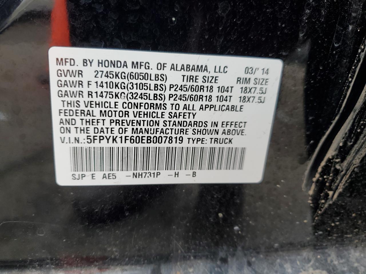 2014 Honda Ridgeline - Image 14