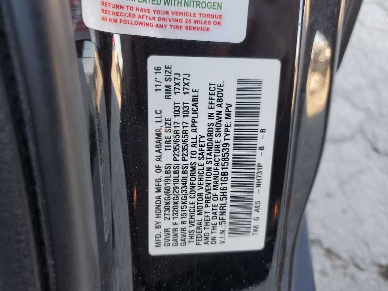 2016 Honda Odyssey - Image 13