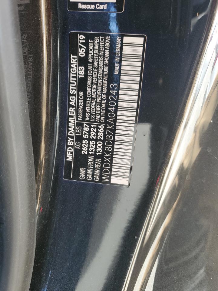WDDXK8DB7KA040243 2019 MERCEDES-BENZ S CLASS - Image 13