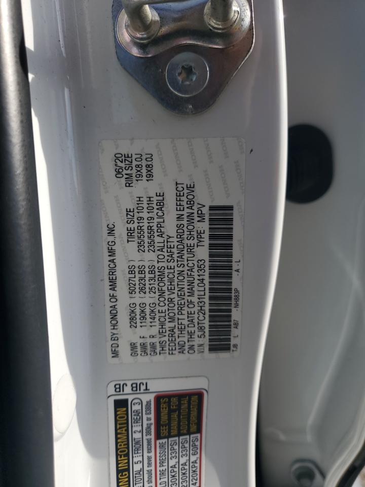 2020 Acura Rdx VIN: 5J8TC2H31LL041353 Lot: 88158575