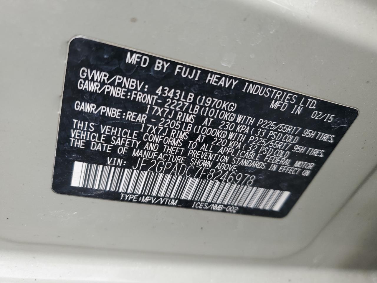 2015 Subaru XV - Image 15