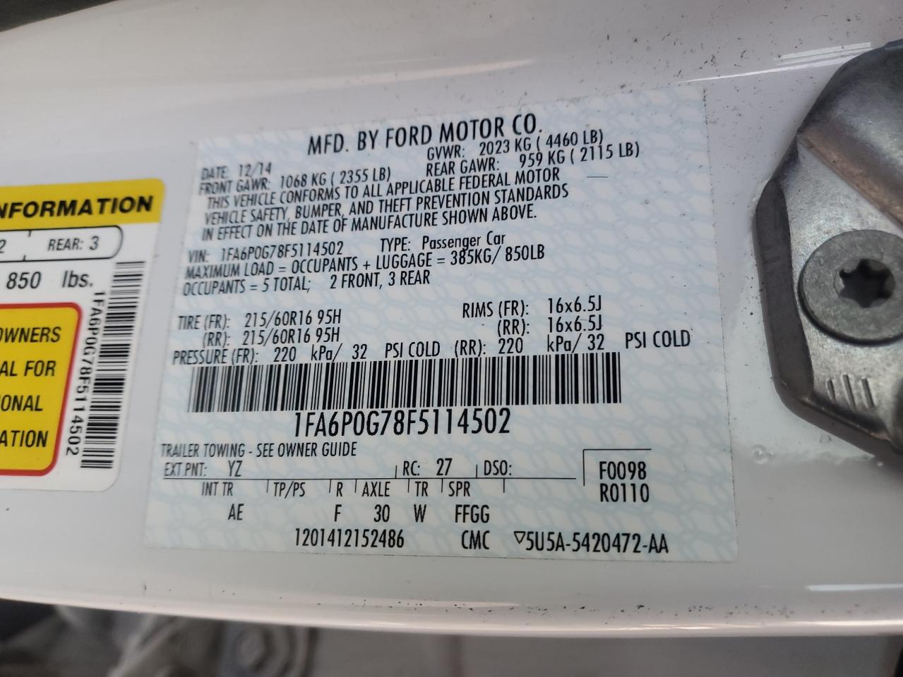 2015 Ford Fusion - Image 12