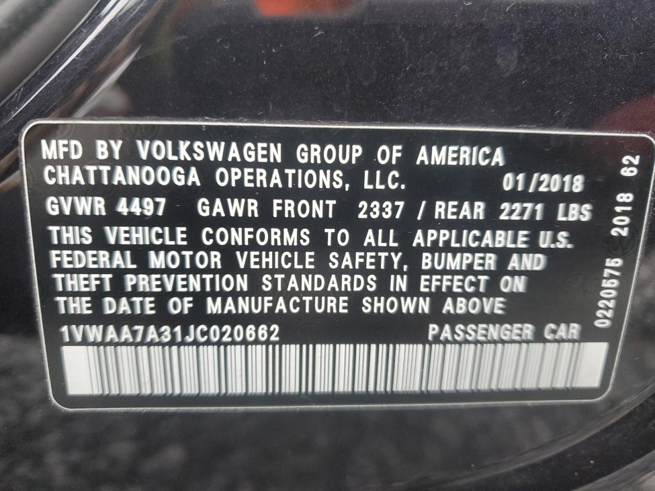 2018 Volkswagen Passat - Image 12