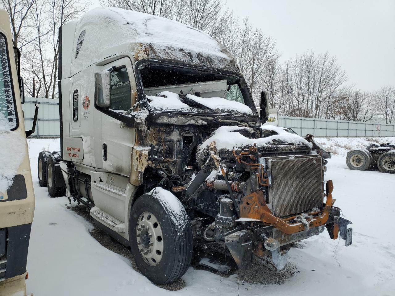 2019 Freightliner Cascadia 126 იყიდება Davison-ში, MI - Burn - Engine