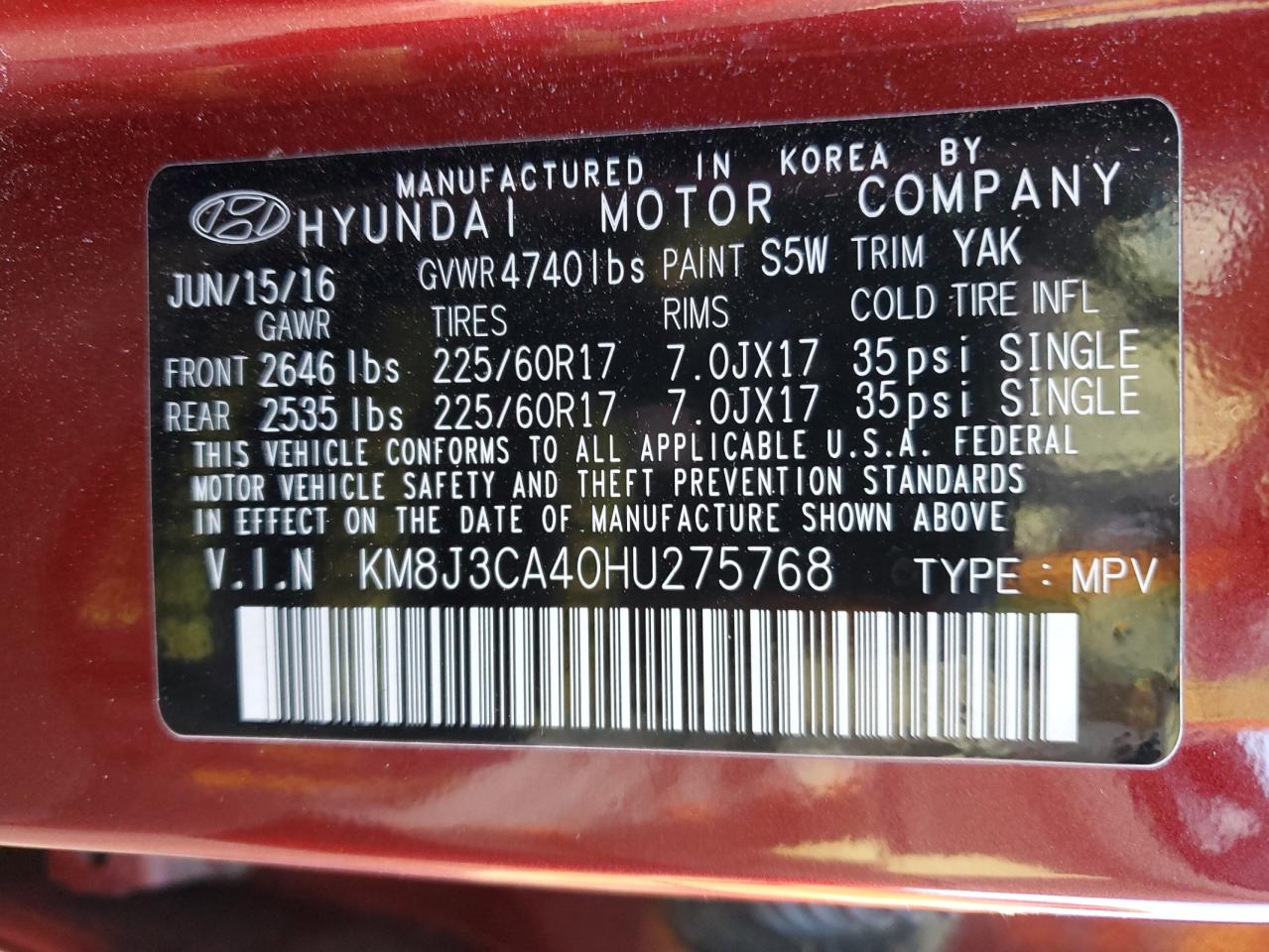 2017 Hyundai Tucson - Image 15