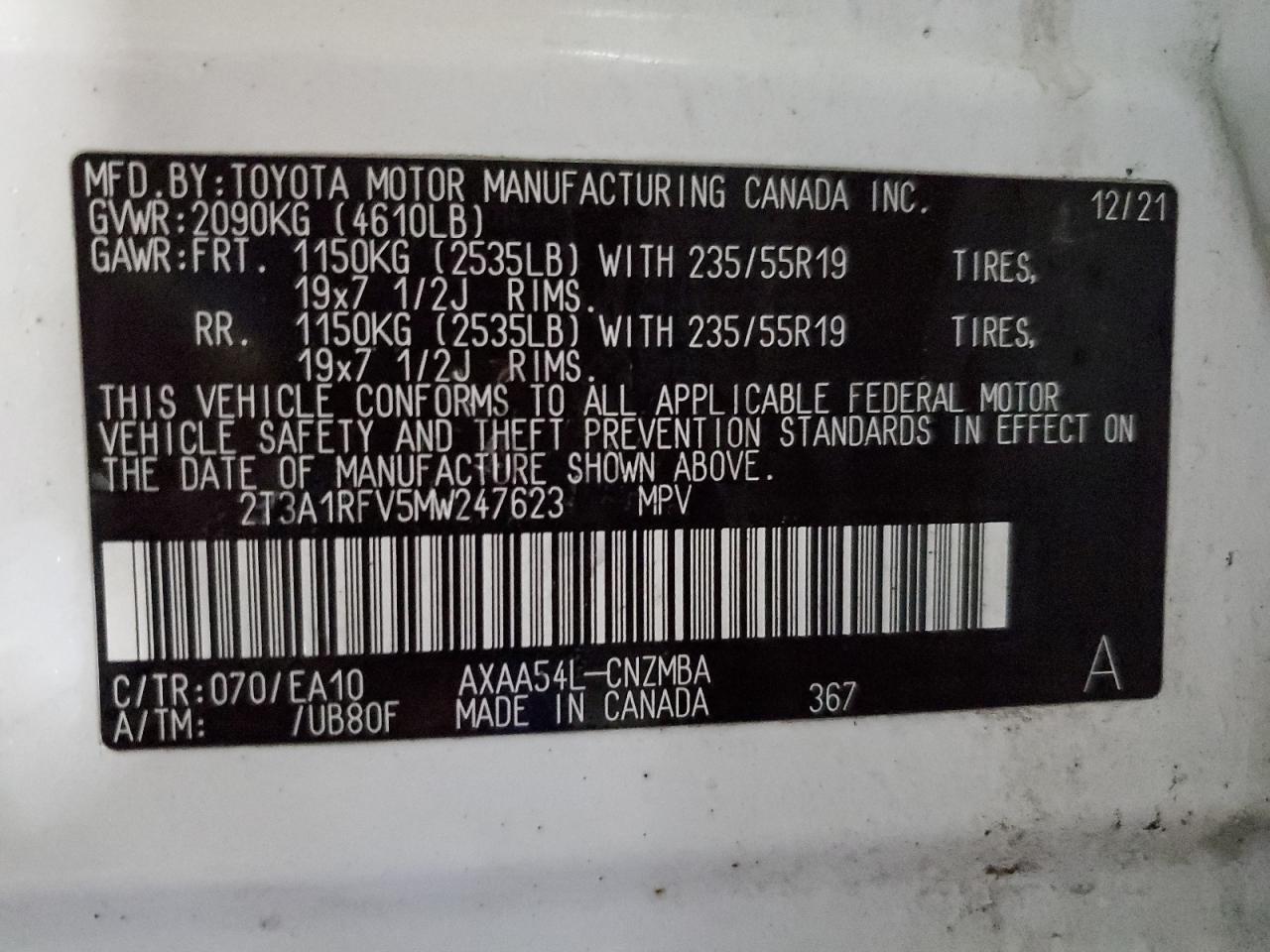 2021 Toyota RAV 4 - Image 13