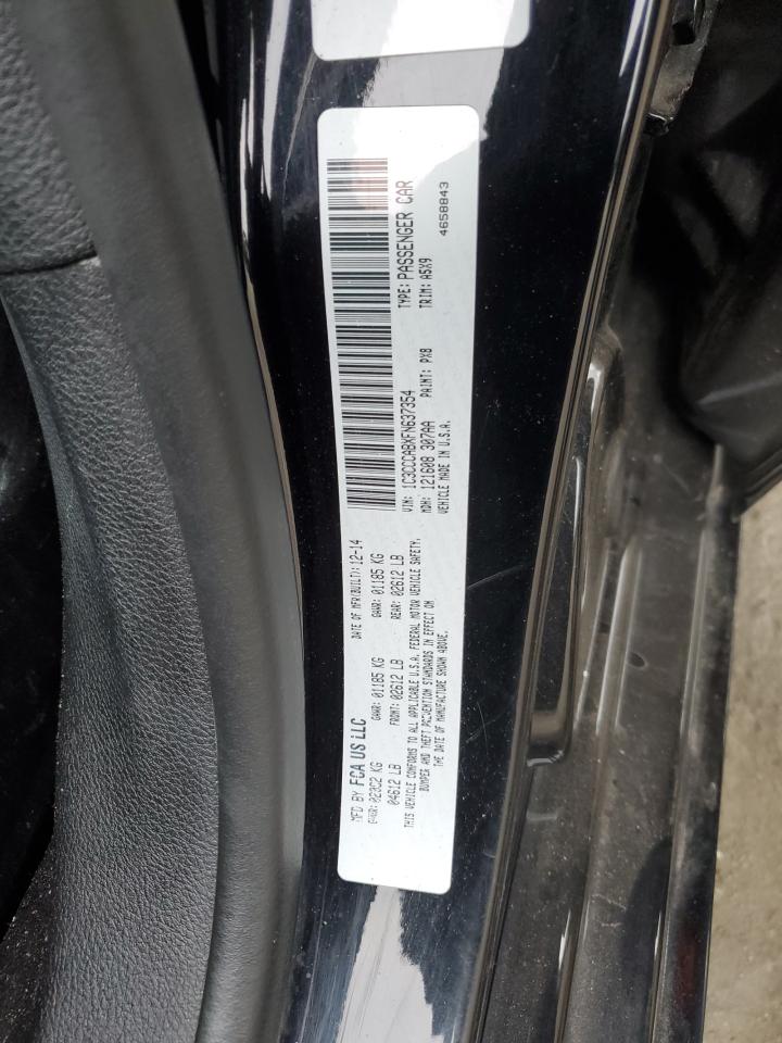 2015 Chrysler 200 Limited VIN: 1C3CCCABXFN637354 Lot: 89024775