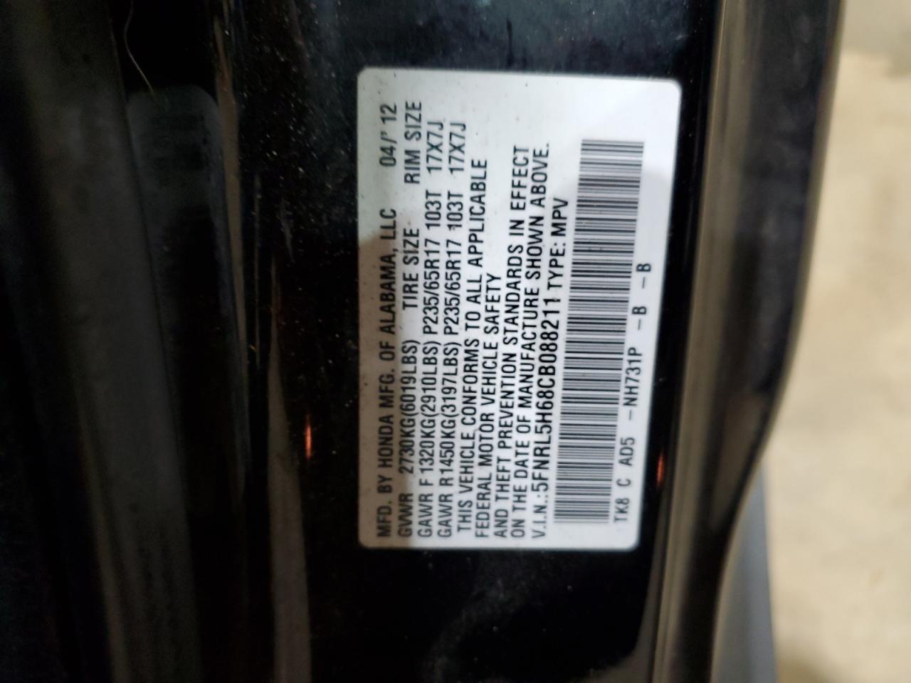 2012 Honda Odyssey - Image 15
