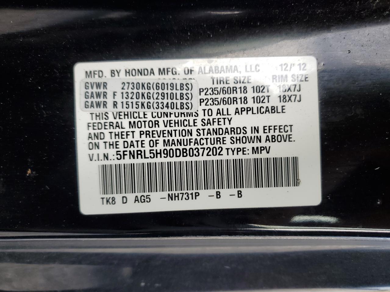 2013 Honda Odyssey - Image 13