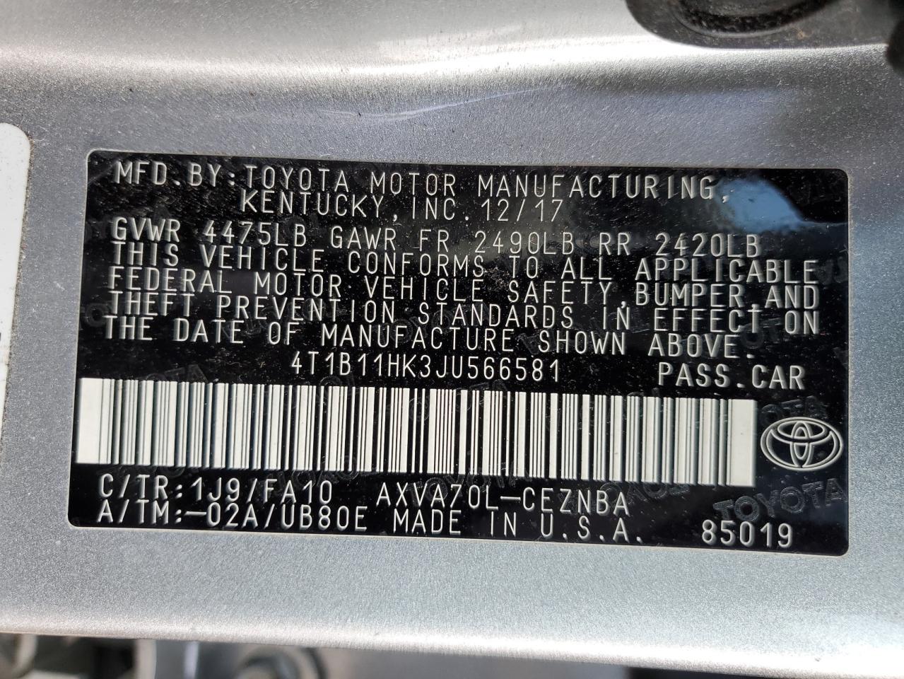 2018 Toyota Camry - Image 14