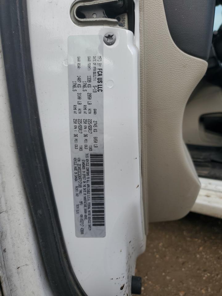 2019 Dodge Grand Caravan Sxt VIN: 2C4RDGCG3KR717109 Lot: 41576305