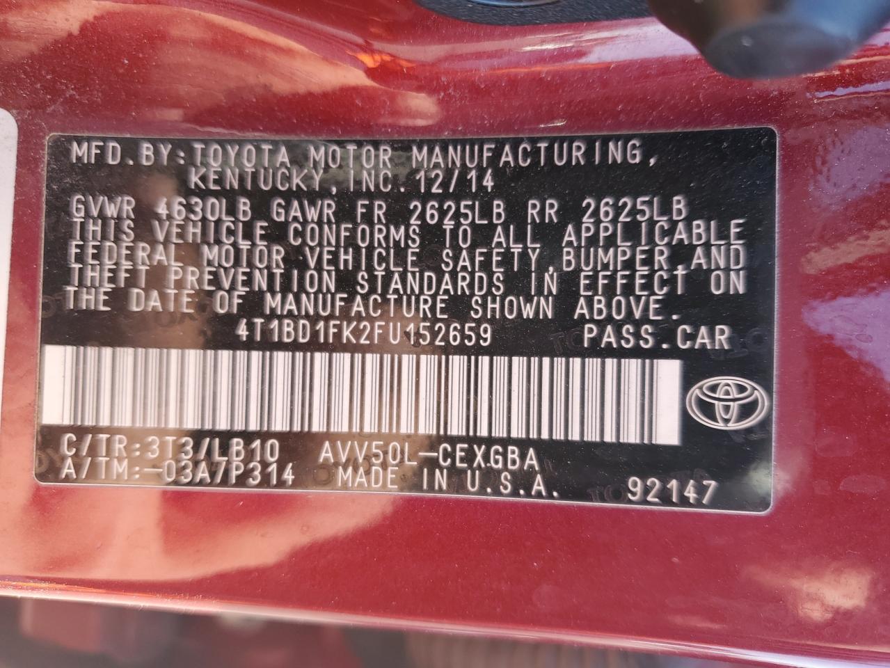 2015 Toyota Camry - Image 15