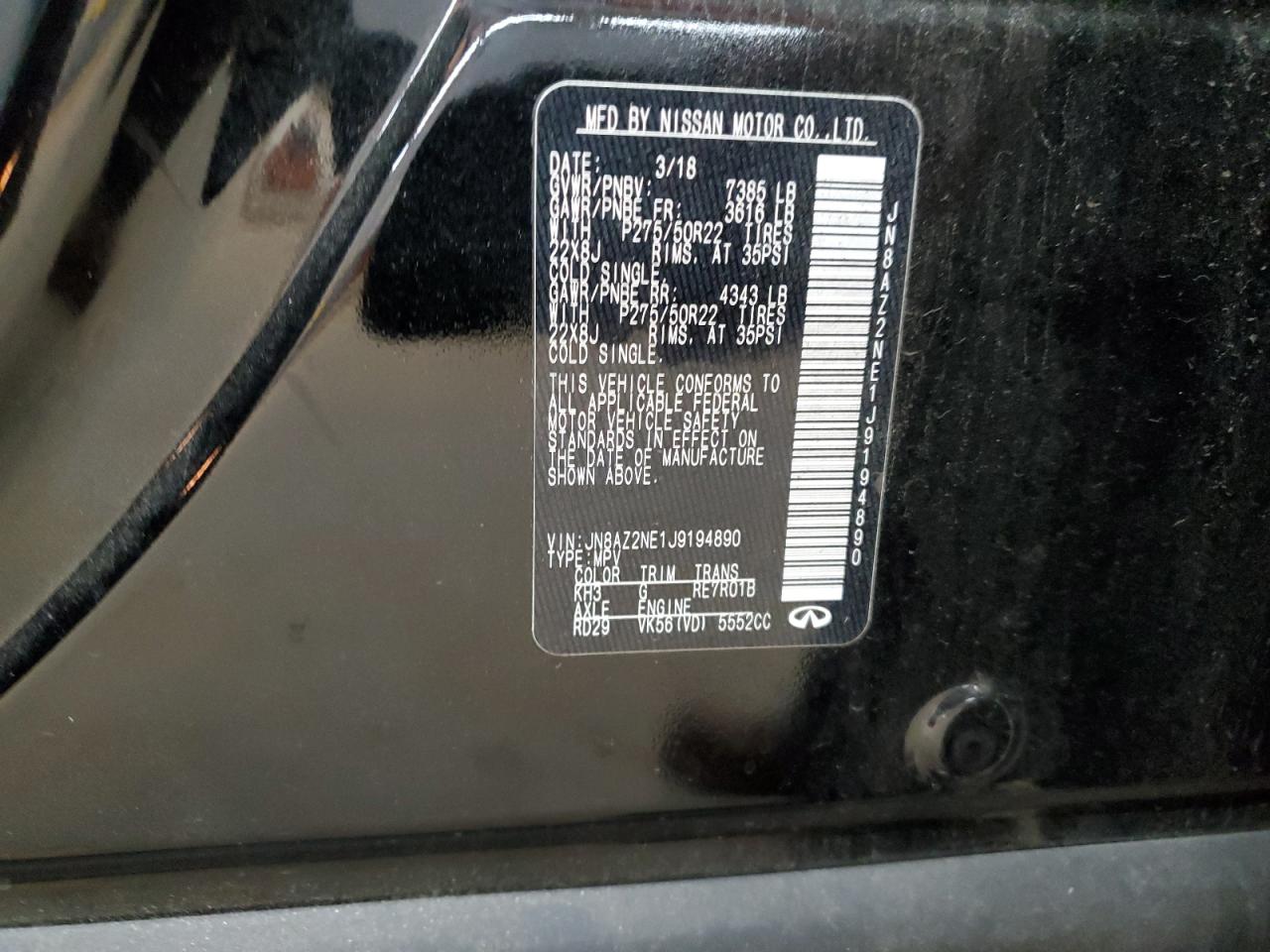 2018 Infiniti QX80 - Image 13