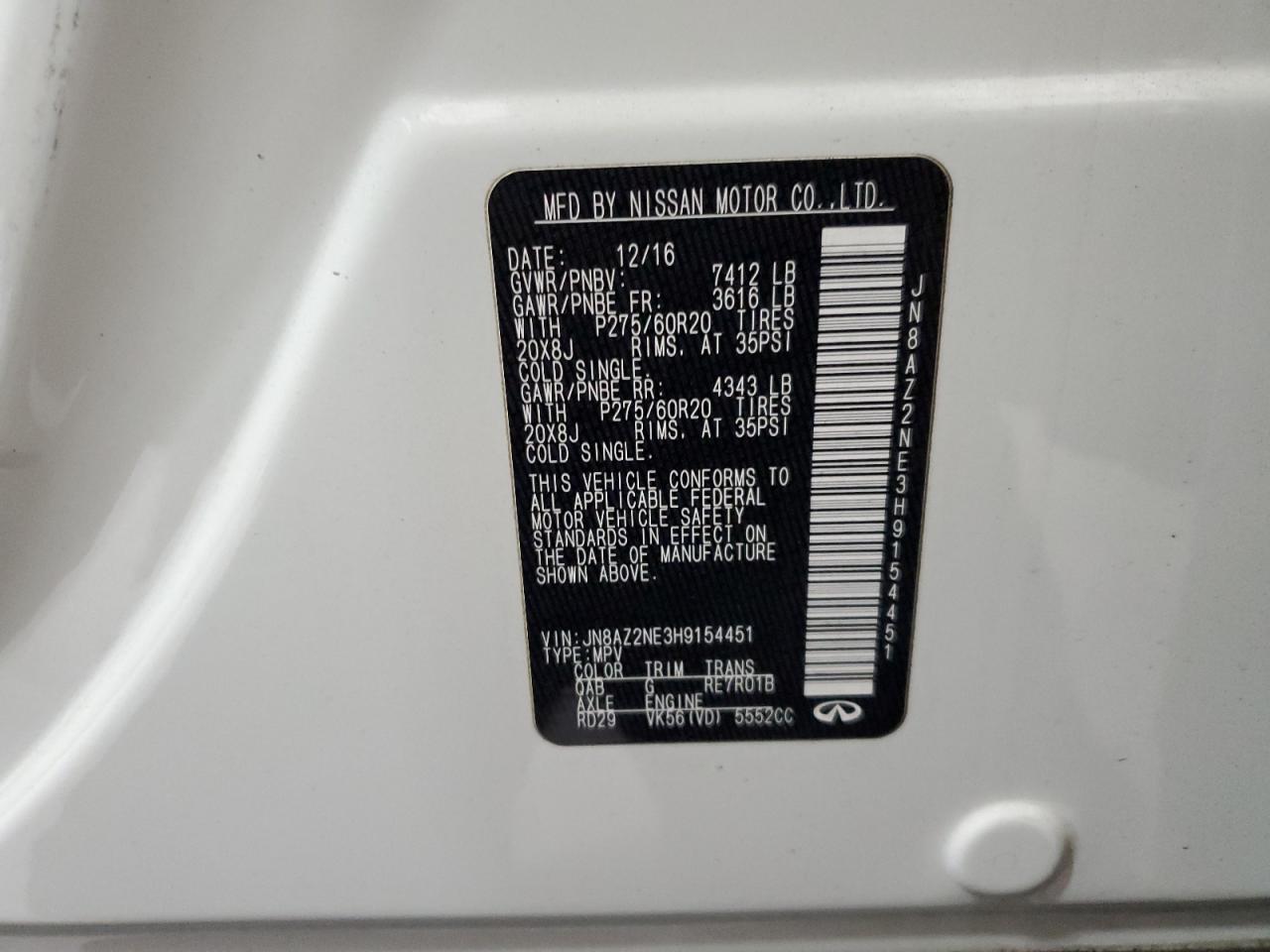 2017 Infiniti QX80 - Image 15