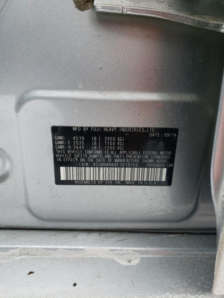 2015 Subaru Legacy 2.5I Limited VIN: 4S3BNAN68F3019156 Lot: 89199055