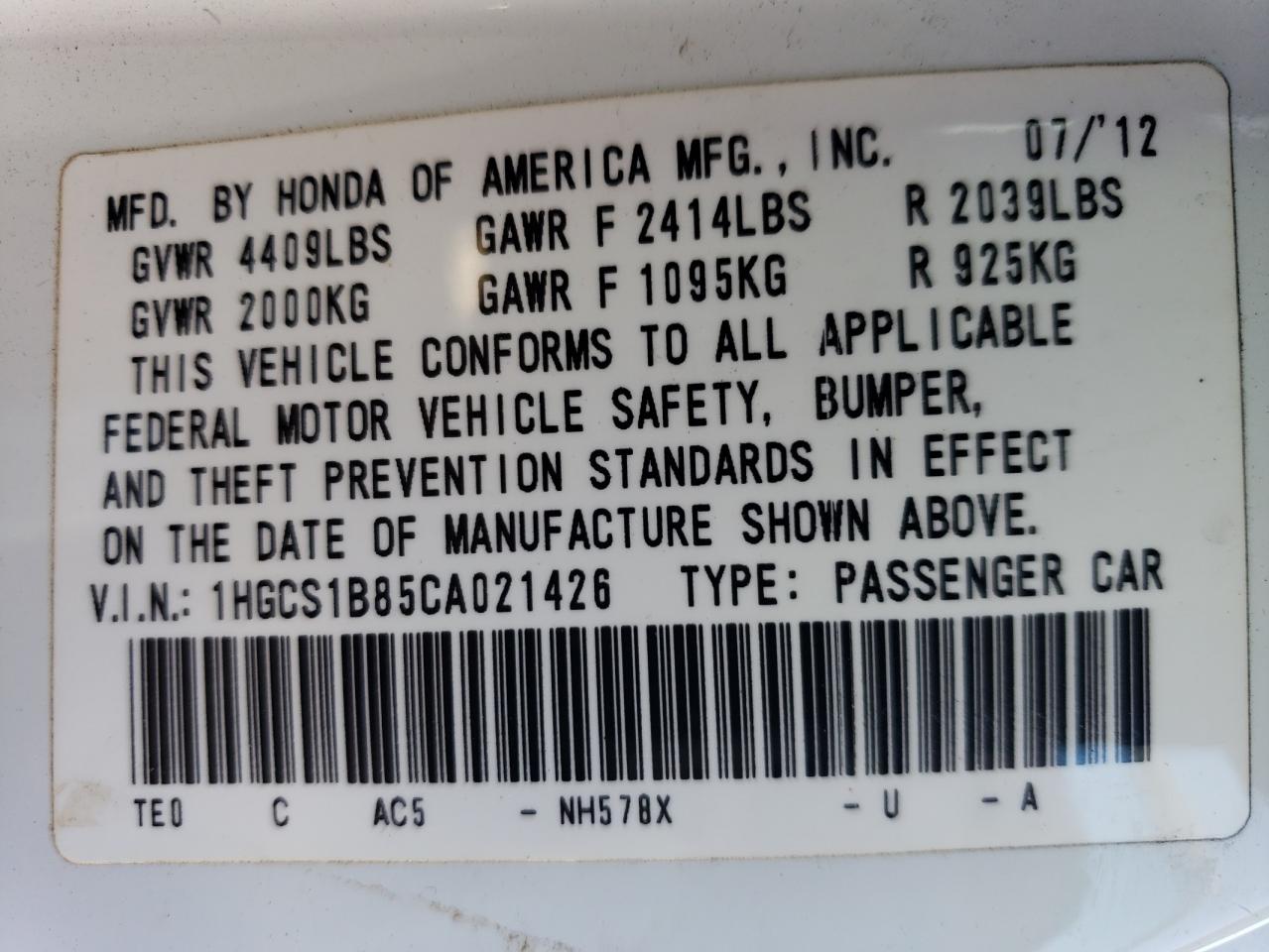 2012 Honda Accord - Image 12